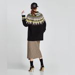 ZARA Knit Oversized Jacquard Sweater Photo 15