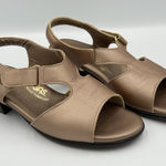 SAS Suntimer Strap Slingback Sandals‎ Brown Gold Womens 8.5 W Comfort Cushion Photo 0