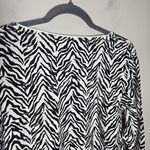 kim rogers  Black and White Zebra Print Long Sleeve T-Shirt Photo 5