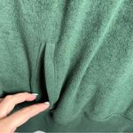 Aerie Offline Womens Terry Cloth Half Zip Long Sleeve Pullover Pockets Green M Photo 3