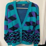 Cabin creek Vintage  Blue Multi Cardigan Photo 0