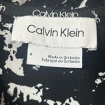 Calvin Klein  short sleeve wrap shirt dress black white patterned Midi Business Photo 2