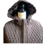 Esprit waterproof brown hooded quilted zip up jacket , M Photo 2
