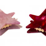 Anthropologie NEW -  2PC Star (Pink & Red) Hair Mini Jaw Claw Hair Clips Set Photo 0