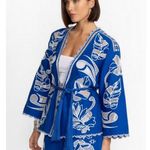 Johnny Was 💕 JADE💕 Jodie Easy Jacket + Jenah Short Set ~ Blue Small S NWT Photo 4