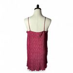 Vintage Dentelle Women's Large Burgundy Lace Trim Pleated Slip Dress Nightgown Photo 2