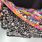 Lucky in Love S Tahitian Surfer Colorful Geometric Neon Patterned Skort Black Photo 4