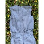 J. Crew Sleeveless Drapey Oxford Crepe Jumpsuit Size 00 NWT Blue Photo 6