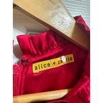 Alice + Olivia  Jabot red black dress Gossip girl Blair waldorf size 4 Photo 4