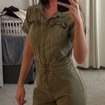 Denim Jumpsuit Green Size XS Photo 1