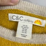C&C California  Yellow/White/Navy Striped Wool Blend Sweater Size XS Photo 3