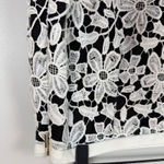 Karl Lagerfeld Paris Floral Pencil Skirt Women 10 Black White Lace Overlay Work Photo 2