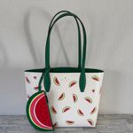 Kate Spade Watermelon Print Tote & Matching Pouch EUC Photo 1