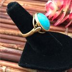 Silpada  KR Collection Stabilized Turquoise Brass Dome Ring Size 6 Photo 2