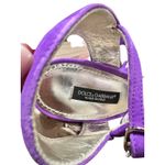 Dolce & Gabbana Dolce & Gabbana Purple Suede Leather Peep Toe Cone Heel Ankle Strap size 38 Photo 3