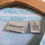 Zenergy striped cloudy striped print light‎ zip up Women’s Size M Medium Photo 3