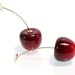 Elegant Cherry Sculpture Decor Red Photo 0