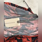 Anthropologie  The Somerset Jumpsuit Satin Black Red Floral Print V Neck Small Photo 8