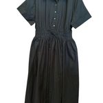 J. Crew Elena shirtdress in cotton poplin drama black Women's Size 8 NWT #BY832 Photo 3
