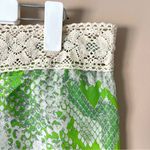 TAJ by Sabrina Crippa | Green 100% Silk Crochet Knit Swim Cover Up Shorts Sz XS Photo 1