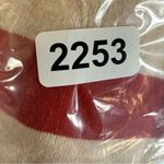 Pink Rose Red and Cream Crew Neck Sweater with Stripes Photo 3