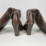 a.n.a . A New Approach Womens Boots 7 Brown Leather Knee High Wedges Heels Buckle Photo 7