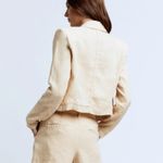 L'Agence Dolly Cropped Blazer Jacker Small Linen Photo 9