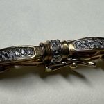 Signed RSE Seeman Sterling 925 Gold Wash Vermeil Micro Pave CZ Bracelet 7in 5mm Photo 3