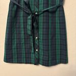 Tommy Hilfiger  green, blue black tartan plaid ruffled belt dress size XXL NEW Photo 7