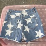 Forever 21  Blue Star Print Jean Shorts Photo 2
