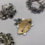 Lot Of 4 Pretty Spring / Flower / Butterfly Mix Some Rhinestone Brooch Pins Photo 4