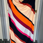 kim rogers Kim‎ Rogers Curvy Diagonal Striped Sleeveless Stretch Dress Photo 0