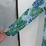 Unbranded Mesh Long Open Front Tropical Swim Cover Up Kimono Cardigan Large Green Photo 4