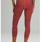 Lululemon Invigorate High Rise Crop 8 23” Crackle Glaze Vintage Orange Larkspur Photo 1