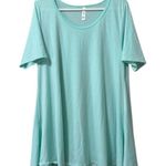 LuLaRoe Blue Tunic Shirt Women Size Large Lightweight Stretch Lounge Travel City Photo 0