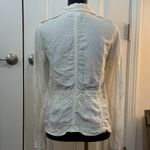 J.Crew  Utility Jacket Size M Ivory Linen Silk Long Sleeve Button Up Cargo‎ Y2K Photo 1