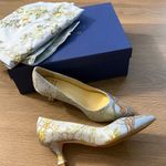 New sarah flint x gracie perfect kitten heels in blue tropics jacquard Size 7 Photo 7