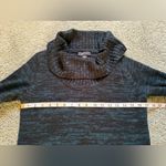 AB Studio  Cowl Neck Tunic Sweater Black Blue Size S NWT Cozy Classic Photo 3