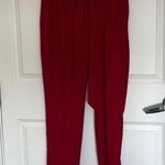 EXPRESS tapered leg tie waste ankle pant pink/red size 8 Photo 0