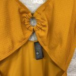 Monki MONKL Yellow One Piece Cutout Bathing Photo 1