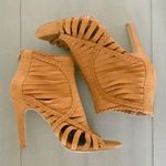 Forever 21 Faux Suede Heeled Cutout Sandals Open Toe 6 Photo 4