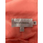 David's Bridal Short Crinkle Chiffon Dress with Halter Coral Reef 6 Photo 8