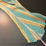 Free People ✨ Women’s Fine Line Slim Pants Aqua Orange Yellow Stripe XS Photo 15