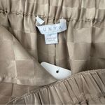 NWOT Lunya Washable 100% Silk Checkered Jacquard Silk Shorts in Golden Tan Large Photo 3
