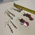 Lot Of 4 Costume Earrings Pierced Beaded Dangle Photo 4