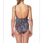Sanctuary Swim Sz XL Square Neckline High Leg Leopard Print One Piece Swimsuit N Photo 2