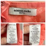 Mistress Rocks  Coral Lace Ruched Mini Dress Small Photo 10