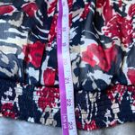 Christopher & Banks  V Neck Blouse Womens Medium Red Floral Print Business Chifon Photo 8