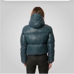 Bod & Christensen leather puffer jacket Blue Photo 1