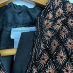 Adrianna Papell Vintage Evening Silk Beaded Embroidered Jacket Black Copper S Photo 11